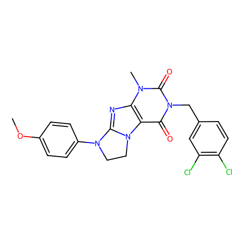 C22H19Cl2N5O3 structure