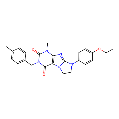 8-(4-ethoxyphenyl)-1-methyl-3-(4-methylbenzyl)-7,8-dihydro-1H-imidazo[2,1-f]purine-2,4(3H,6H)-dione structure