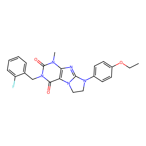 6-(4-ethoxyphenyl)-2-[(2-fluorophenyl)methyl]-4-methyl-7,8-dihydropurino[7,8-a]imidazole-1,3-dione structure