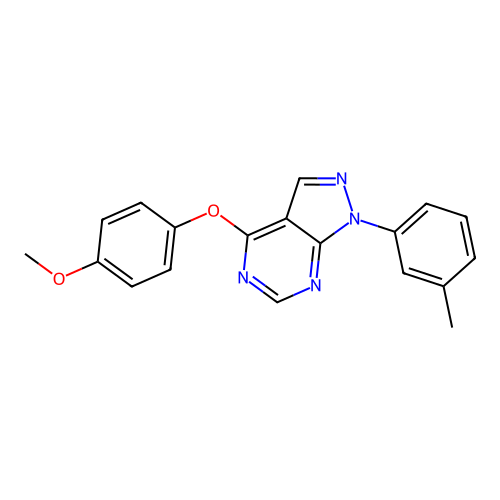 4-(4-Methoxyphenoxy)-1-(3-methylphenyl)pyrazolo[3,4-d]pyrimidine structure