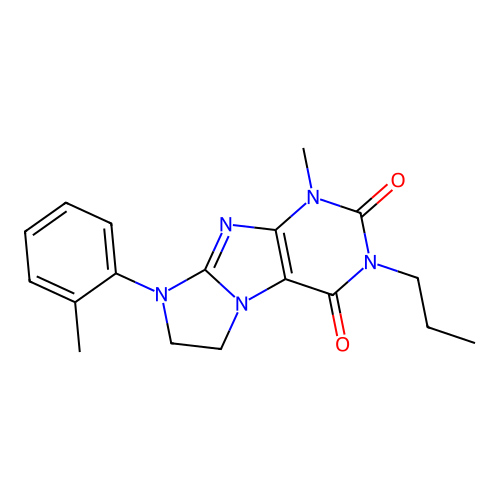 4-Methyl-6-(2-methylphenyl)-2-propyl-7,8-dihydropurino[7,8-a]imidazole-1,3-dione structure