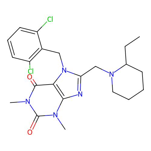 C22H27Cl2N5O2 structure