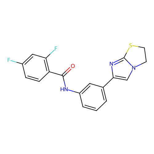 N-(3-(2,3-dihydroimidazo[2,1-b]thiazol-6-yl)phenyl)-2,4-difluorobenzamide structure