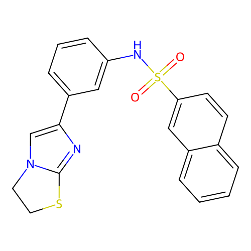 N-(3-(2,3-dihydroimidazo[2,1-b]thiazol-6-yl)phenyl)naphthalene-2-sulfonamide structure
