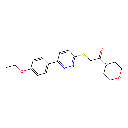 2-((6-(4-Ethoxyphenyl)pyridazin-3-yl)thio)-1-morpholinoethanone structure