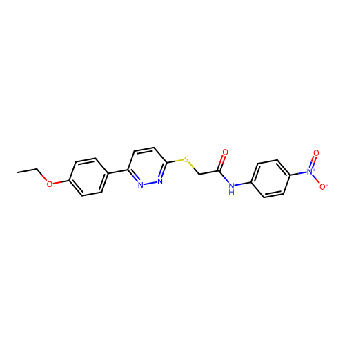 2-[6-(4-ethoxyphenyl)pyridazin-3-yl]sulfanyl-N-(4-nitrophenyl)acetamide structure