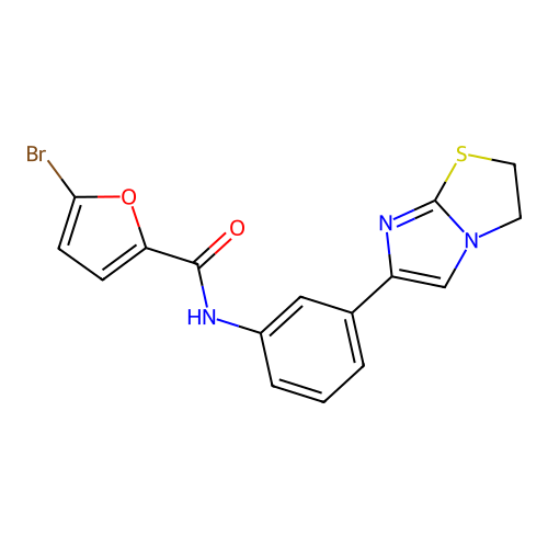 5-bromo-N-(3-(2,3-dihydroimidazo[2,1-b]thiazol-6-yl)phenyl)furan-2-carboxamide structure
