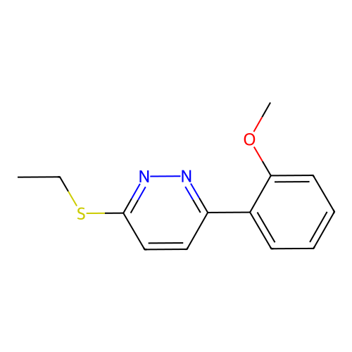 3-(Ethylthio)-6-(2-methoxyphenyl)pyridazine structure