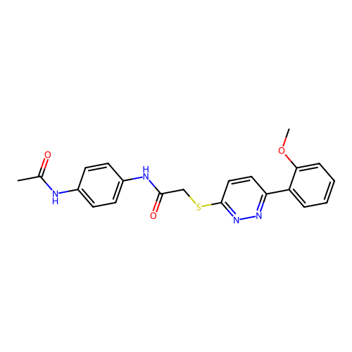 N-(4-acetamidophenyl)-2-[6-(2-methoxyphenyl)pyridazin-3-yl]sulfanylacetamide structure