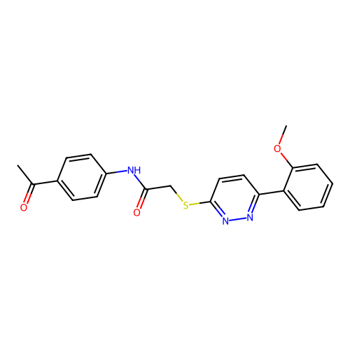 N-(4-acetylphenyl)-2-((6-(2-methoxyphenyl)pyridazin-3-yl)thio)acetamide structure