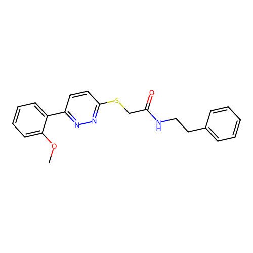 2-((6-(2-methoxyphenyl)pyridazin-3-yl)thio)-N-phenethylacetamide structure