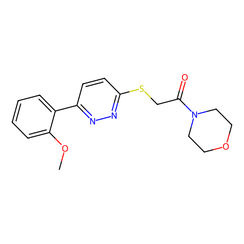 2-((6-(2-Methoxyphenyl)pyridazin-3-yl)thio)-1-morpholinoethanone structure