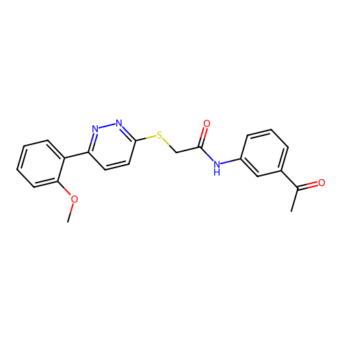 N-(3-acetylphenyl)-2-((6-(2-methoxyphenyl)pyridazin-3-yl)thio)acetamide structure