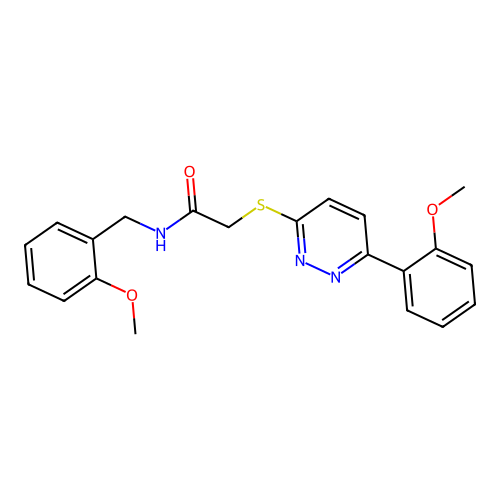 N-(2-methoxybenzyl)-2-((6-(2-methoxyphenyl)pyridazin-3-yl)thio)acetamide structure