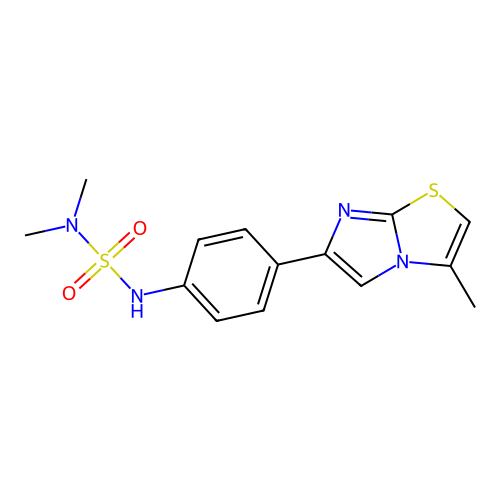 6-[4-(Dimethylsulfamoylamino)phenyl]-3-methylimidazo[2,1-b][1,3]thiazole structure