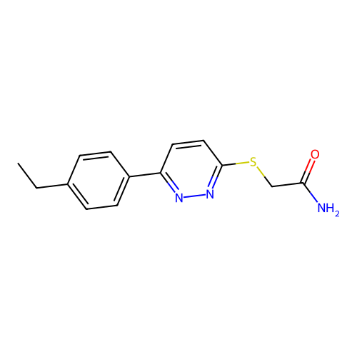 2-[6-(4-Ethylphenyl)pyridazin-3-yl]sulfanylacetamide structure
