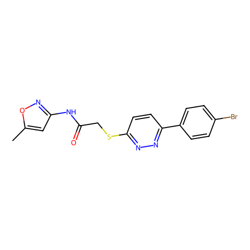 2-((6-(4-bromophenyl)pyridazin-3-yl)thio)-N-(5-methylisoxazol-3-yl)acetamide structure