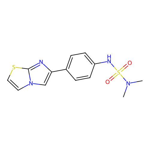 6-[4-(Dimethylsulfamoylamino)phenyl]imidazo[2,1-b][1,3]thiazole structure