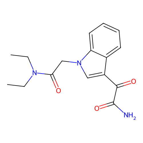 2-[1-[2-(Diethylamino)-2-oxoethyl]indol-3-yl]-2-oxoacetamide structure