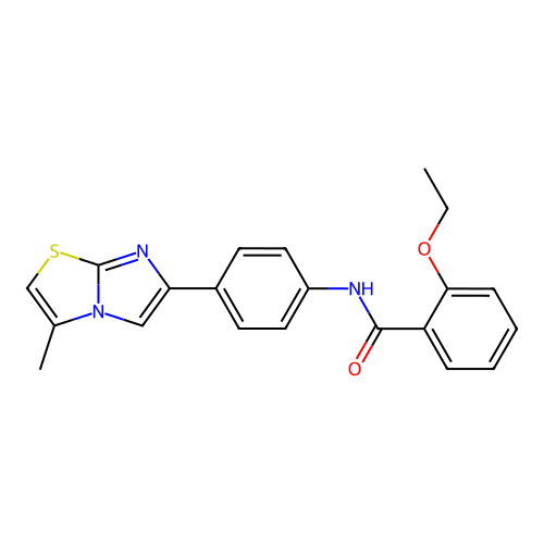 2-Ethoxy-N-(4-{3-methylimidazo[2,1-B][1,3]thiazol-6-YL}phenyl)benzamide structure