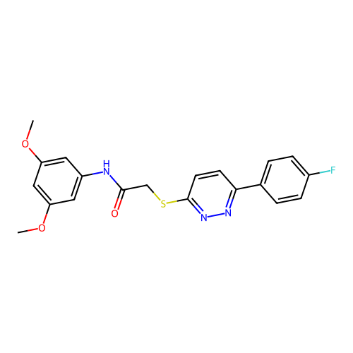 N-(3,5-dimethoxyphenyl)-2-[6-(4-fluorophenyl)pyridazin-3-yl]sulfanylacetamide structure