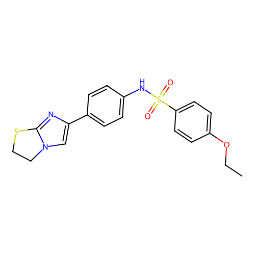 N-(4-(2,3-dihydroimidazo[2,1-b]thiazol-6-yl)phenyl)-4-ethoxybenzenesulfonamide structure