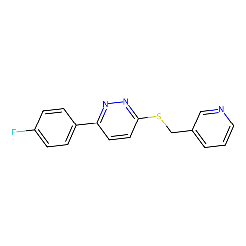 3-(4-Fluorophenyl)-6-((pyridin-3-ylmethyl)thio)pyridazine structure