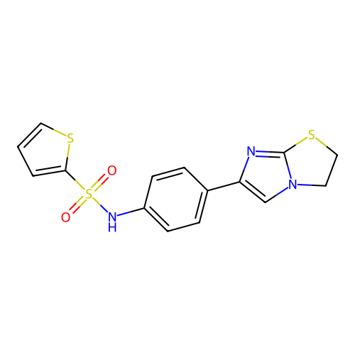 N-(4-(2,3-dihydroimidazo[2,1-b]thiazol-6-yl)phenyl)thiophene-2-sulfonamide structure