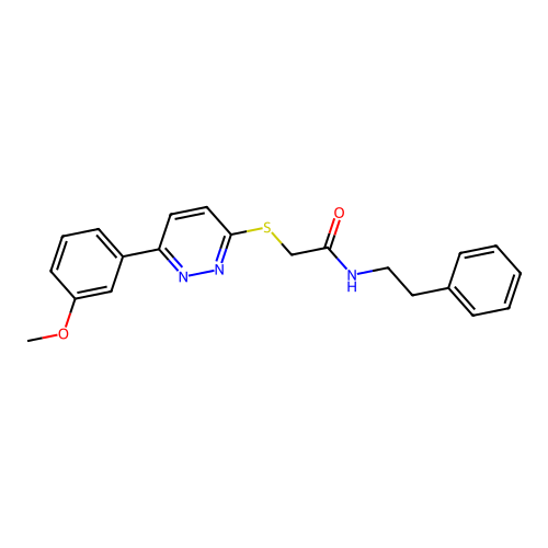 2-((6-(3-methoxyphenyl)pyridazin-3-yl)thio)-N-phenethylacetamide structure
