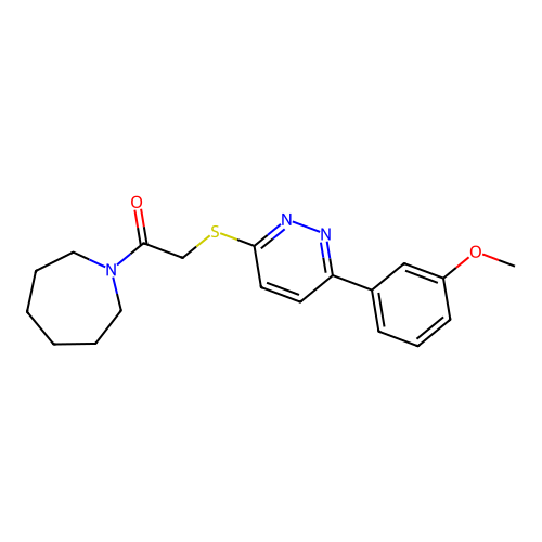 1-(Azepan-1-yl)-2-[6-(3-methoxyphenyl)pyridazin-3-yl]sulfanylethanone structure
