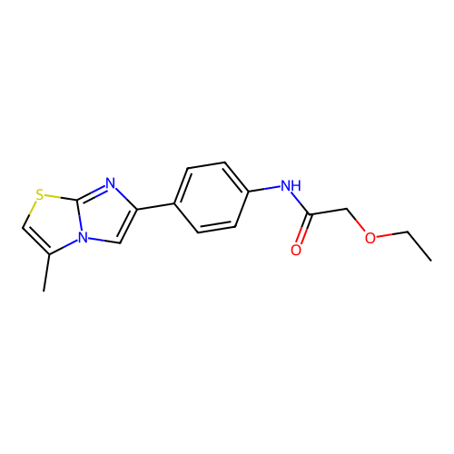 2-ethoxy-N-(4-(3-methylimidazo[2,1-b]thiazol-6-yl)phenyl)acetamide structure
