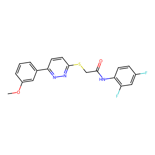 N-(2,4-difluorophenyl)-2-((6-(3-methoxyphenyl)pyridazin-3-yl)thio)acetamide structure