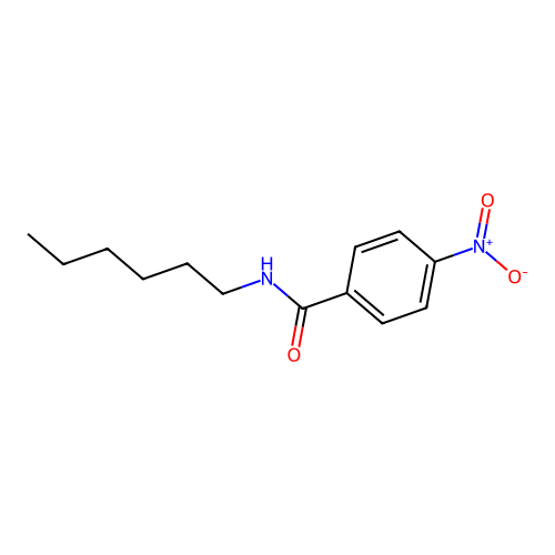 Benzamide, N-hexyl-4-nitro- structure