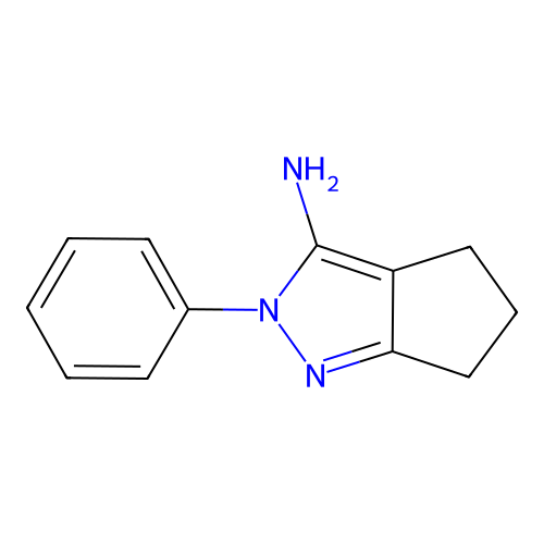 2-Phenyl-2,4,5,6-tetrahydrocyclopenta[c]pyrazol-3-amine structure