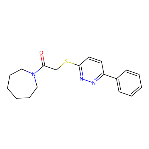 1-(Azepan-1-yl)-2-(6-phenylpyridazin-3-yl)sulfanylethanone structure