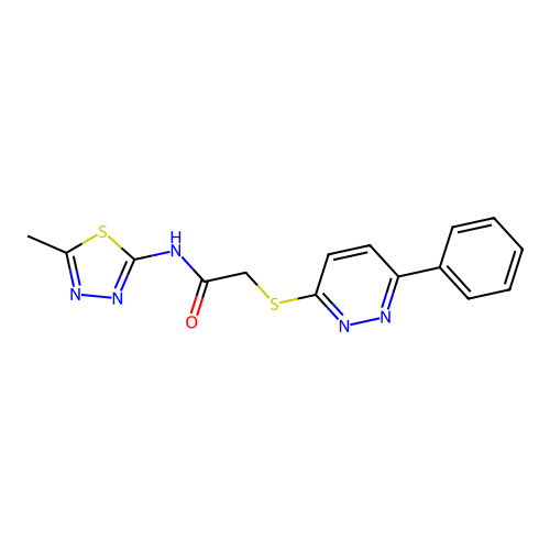N-(5-methyl-1,3,4-thiadiazol-2-yl)-2-((6-phenylpyridazin-3-yl)thio)acetamide structure