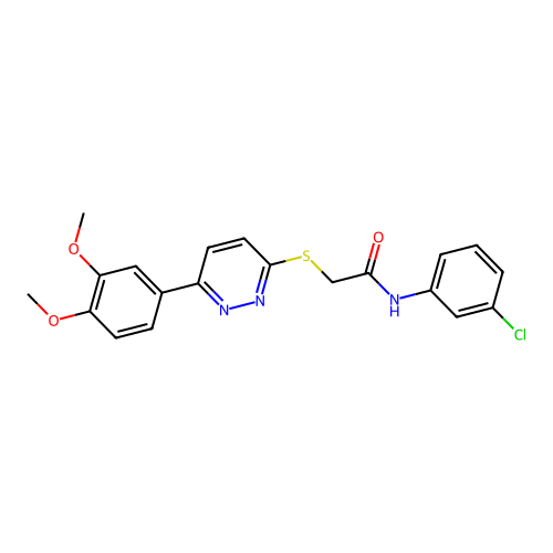 N-(3-chlorophenyl)-2-[6-(3,4-dimethoxyphenyl)pyridazin-3-yl]sulfanylacetamide structure