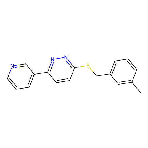 3-((3-Methylbenzyl)thio)-6-(pyridin-3-yl)pyridazine structure