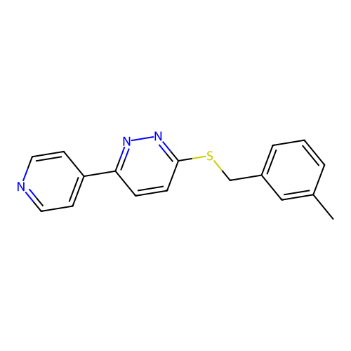 3-((3-Methylbenzyl)thio)-6-(pyridin-4-yl)pyridazine structure