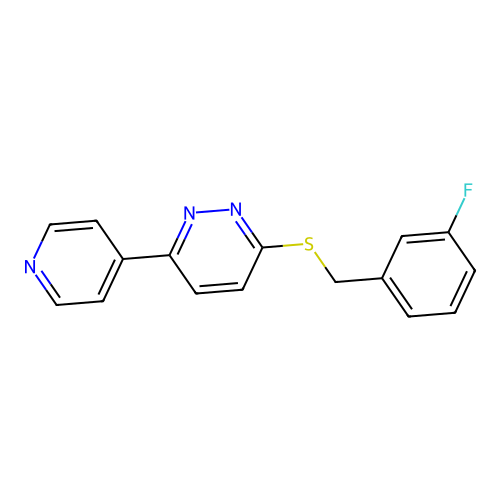 3-((3-Fluorobenzyl)thio)-6-(pyridin-4-yl)pyridazine structure