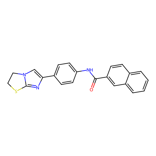 N-(4-(2,3-dihydroimidazo[2,1-b]thiazol-6-yl)phenyl)-2-naphthamide structure