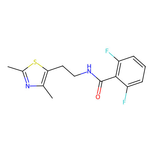 N-[2-(2,4-dimethyl-1,3-thiazol-5-yl)ethyl]-2,6-difluorobenzamide structure