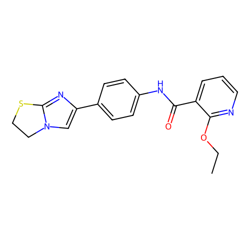 N-(4-(2,3-dihydroimidazo[2,1-b]thiazol-6-yl)phenyl)-2-ethoxynicotinamide structure