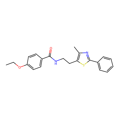 4-ethoxy-N-[2-(4-methyl-2-phenyl-1,3-thiazol-5-yl)ethyl]benzamide structure