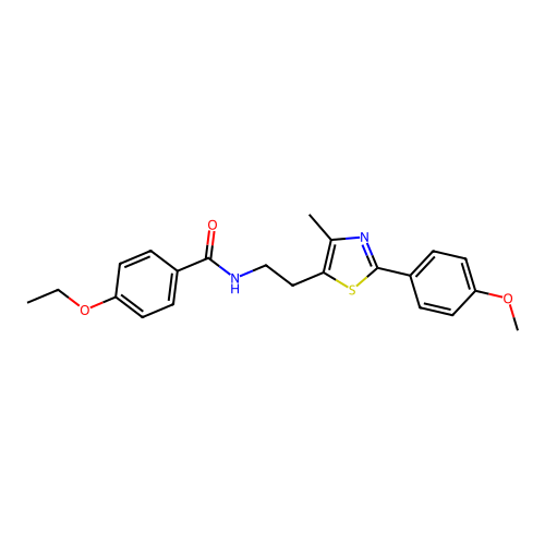 4-ethoxy-N-{2-[2-(4-methoxyphenyl)-4-methyl-1,3-thiazol-5-yl]ethyl}benzamide structure