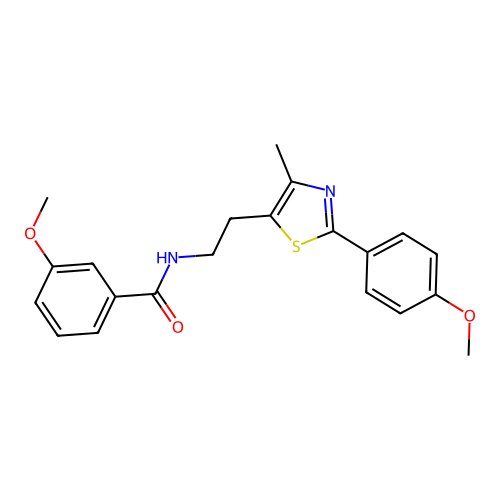 3-methoxy-N-{2-[2-(4-methoxyphenyl)-4-methyl-1,3-thiazol-5-yl]ethyl}benzamide structure