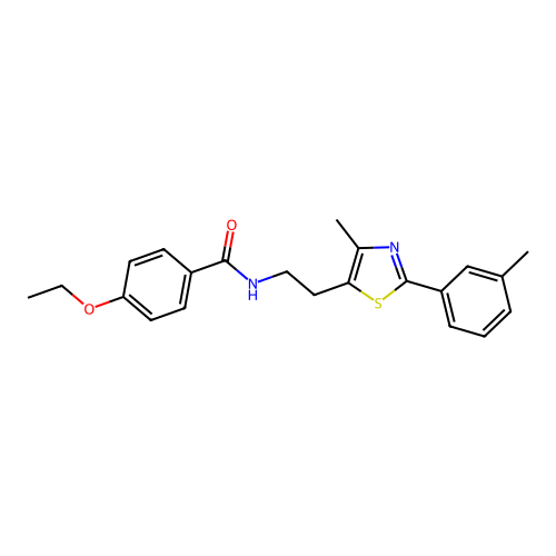 4-ethoxy-N-{2-[4-methyl-2-(3-methylphenyl)-1,3-thiazol-5-yl]ethyl}benzamide structure