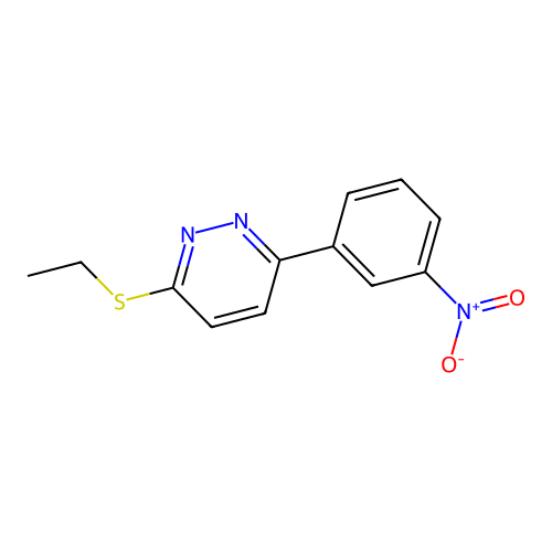 3-Ethylsulfanyl-6-(3-nitrophenyl)pyridazine structure