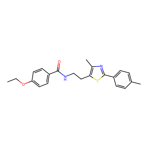 4-ethoxy-N-{2-[4-methyl-2-(4-methylphenyl)-1,3-thiazol-5-yl]ethyl}benzamide structure