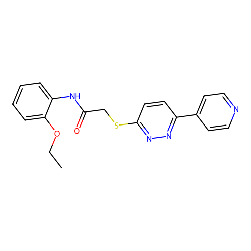 N-(2-ethoxyphenyl)-2-(6-pyridin-4-ylpyridazin-3-yl)sulfanylacetamide structure
